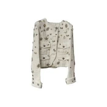CHANEL Jackets Coats Women's Beige