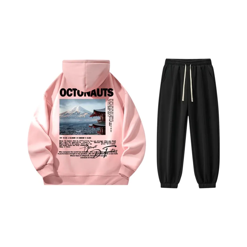 Small Columns Under The Sea Sweatshirt Set Unisex-4