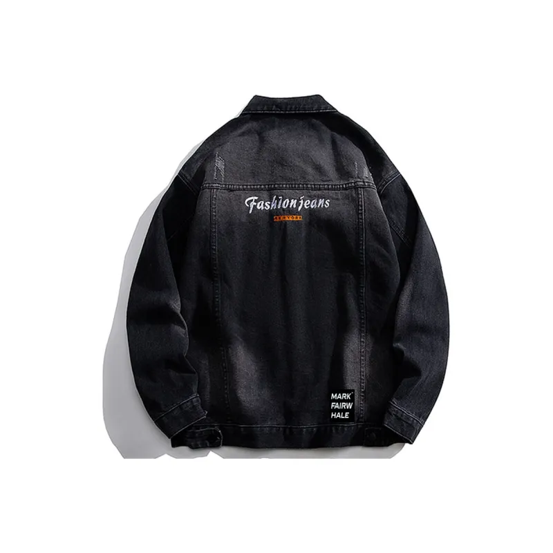 FAIRWHALE Denim Jacket Unisex Black-1