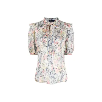 Polo Ralph Lauren Floral-print Short-sleeve Blouse
