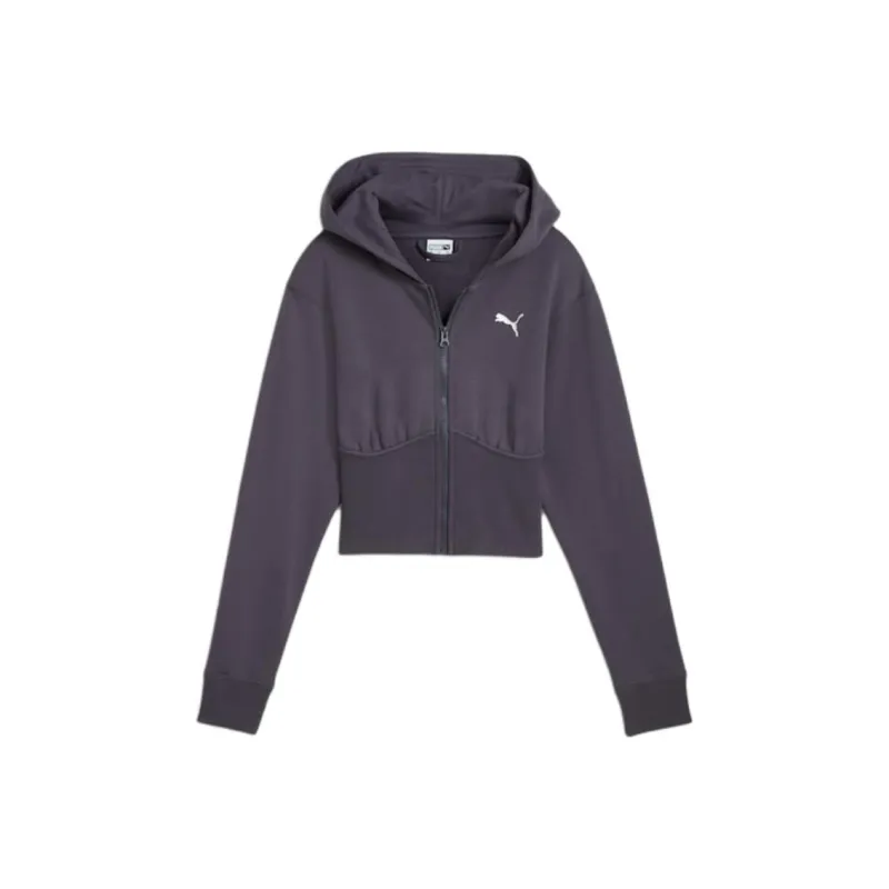 PUMA CROPPEDhoodie Sweatshirt Women's Galaxy Gray-0