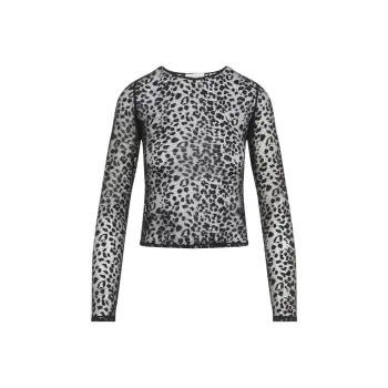 Alexander McQueen Leopard Devoré Top