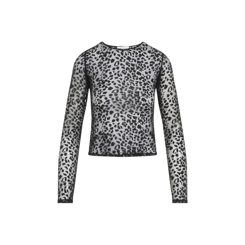 Alexander McQueen Leopard Devoré Top-0