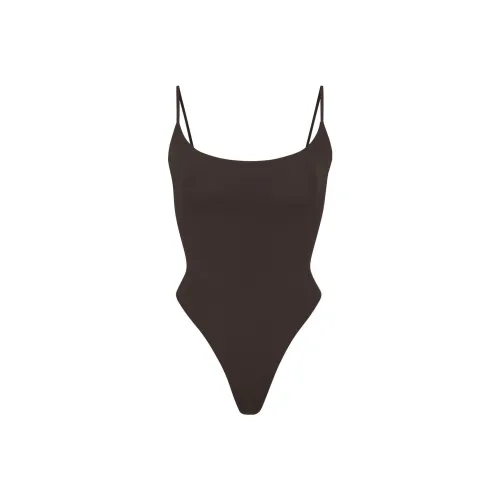 SKIMS Flts Everybody Caml Bodysult Bodysuits Women's ESPRESSO/Espresso Color