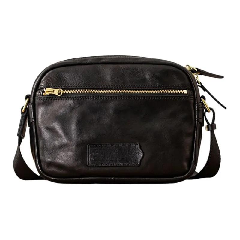 Back Step Top Grain Cow Leather Shoulder Bag Medium Size Men's Multicolor-2
