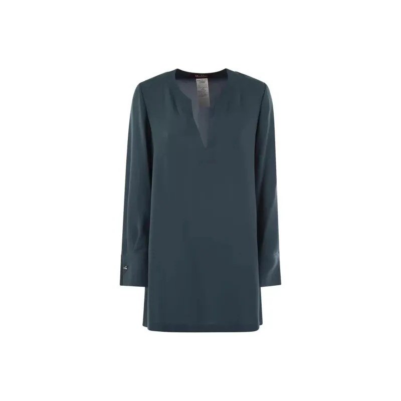 MaxMara Studio V Neck Long Sleeved Top-0