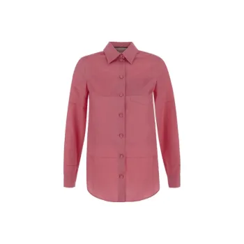 GUCCI Satin Long Sleeve Blouse Pink