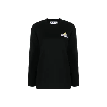 OFF WHITE Flower Arrow Ls Over Cas Tee Black/Multi