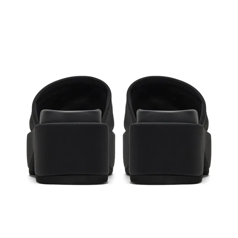 GG CC Slip Resistant Abrasion Resistant Cushioning Wedge Heel Slide Slippers Women's Black-3