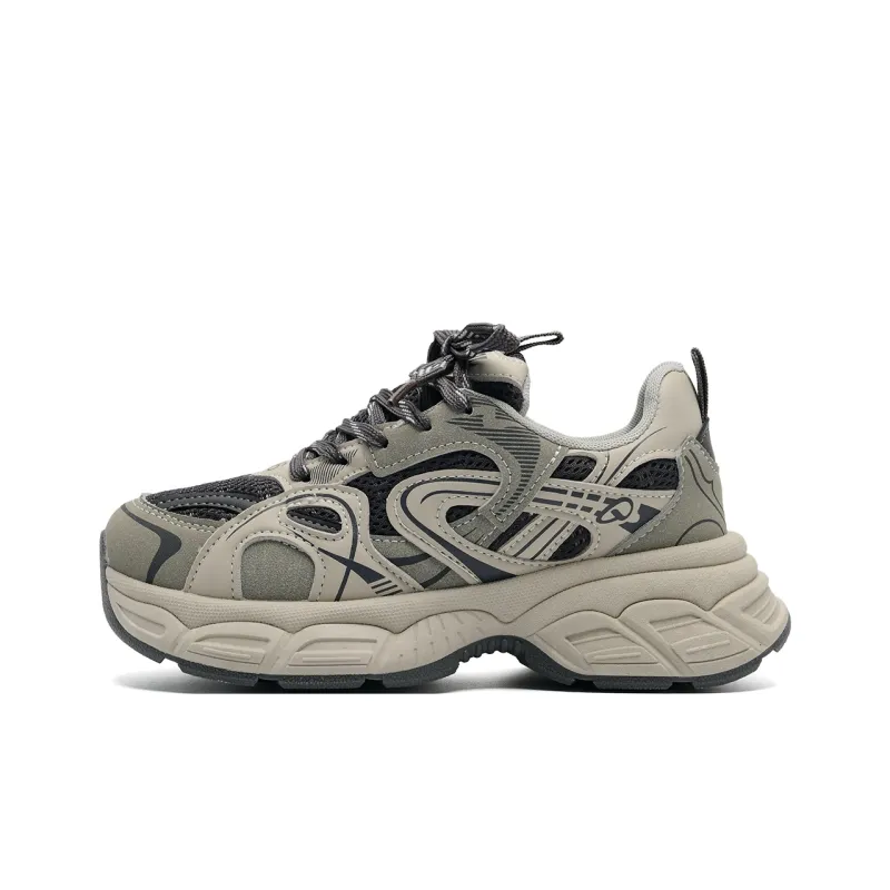 Circle Small Cushioning Support Lightweight Slip Resistant Mat Low Top Chunky Sneakers Women's-1