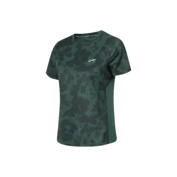 LiNing T-Shirt Women's Gothic Green Black All Over Print