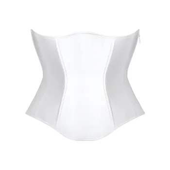 SKIMS ROMANCE SATIN WASPIE CORSET Strapless Top Women's SNOW/Snow