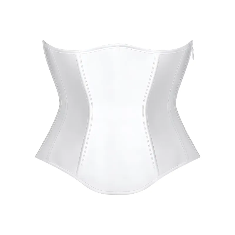 SKIMS ROMANCE SATIN WASPIE CORSET Strapless Top Women's SNOW/Snow-0