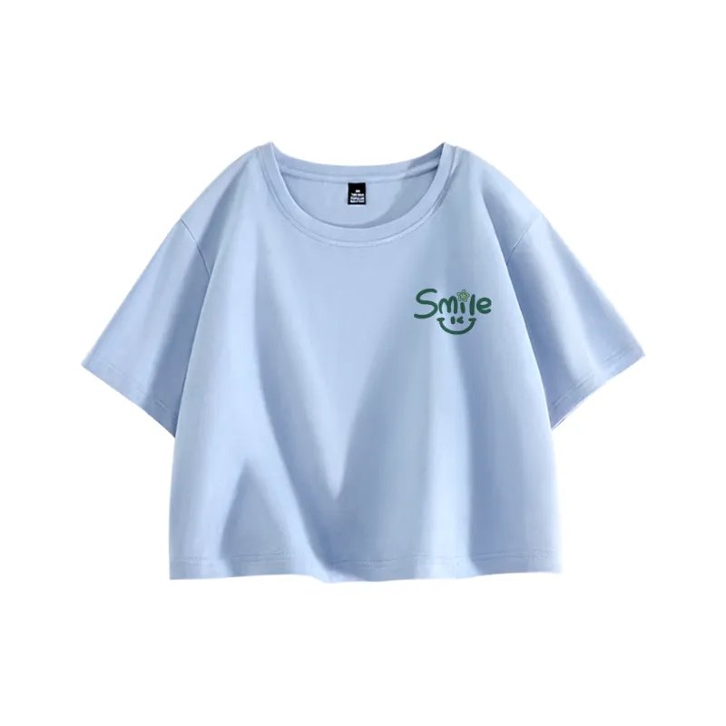 Cotton Drop Shoulder Sleeve T Shirt Women's-4