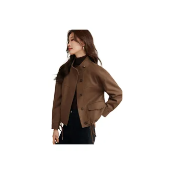 Mo Han Yi Mei Jackets & Coats Women's Coffee