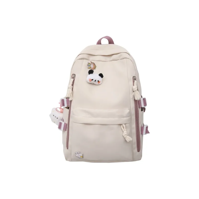 Single Warehouse Nylon Backpack Unisex White/Pink/Blue/Green/Black-0