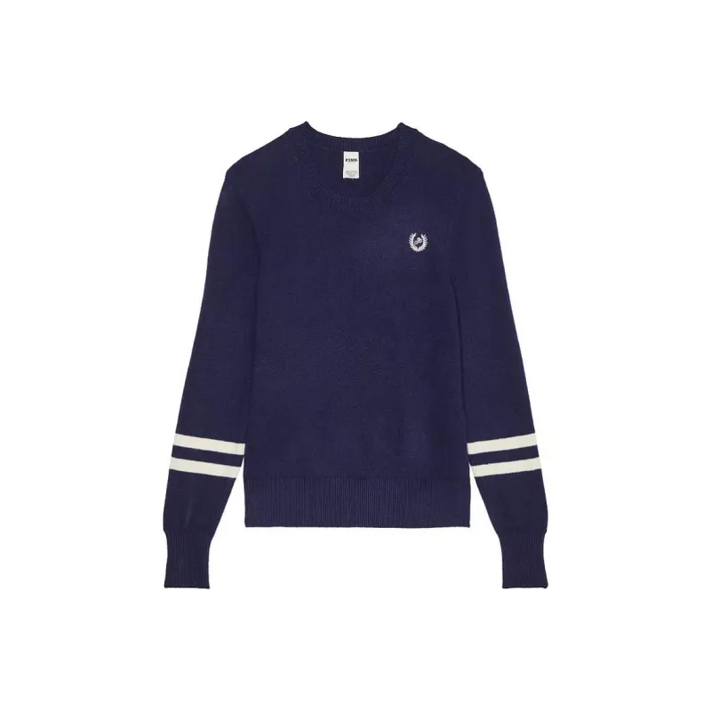 Victoria's Secret PINK Collegiate Knit Crewneck Sweater / Midnight Navy Knitwear Women's Marine Blue-0