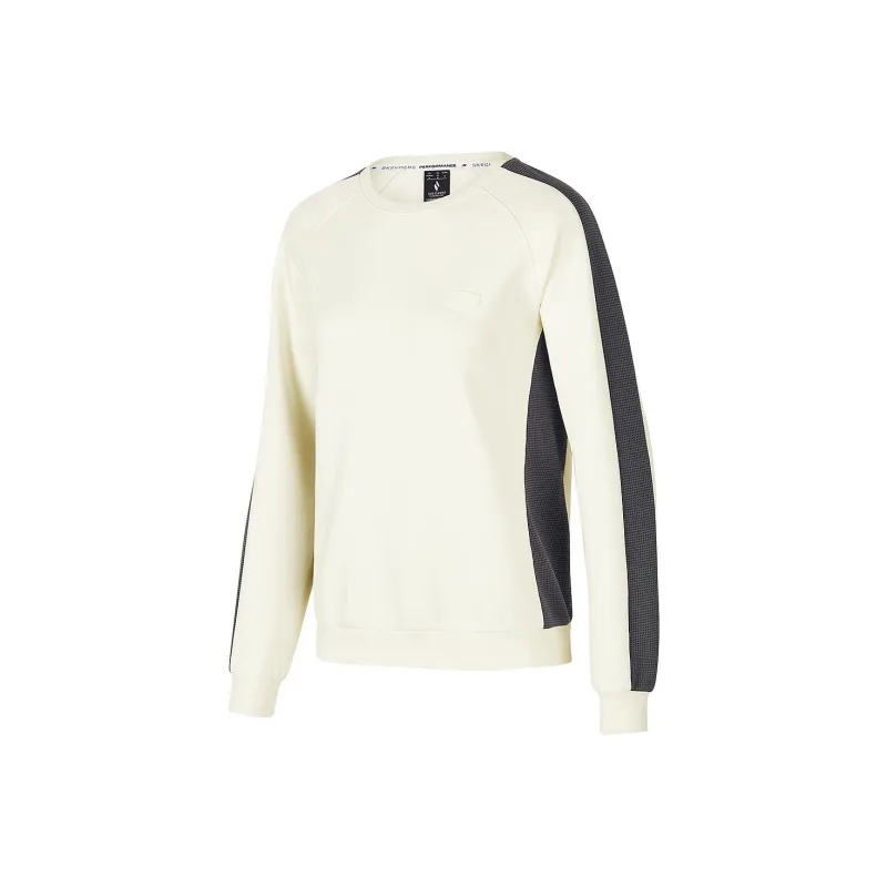 Skechers Basic Sports Series Sweatshirt Women's Cream Beige White-0