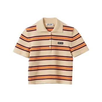 MIU MIU SS24 Polo Shirt Women's Beige