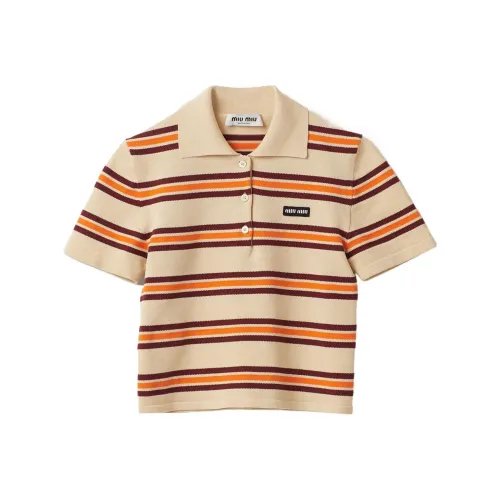 MIU MIU SS24 Polo Shirt Women's Beige