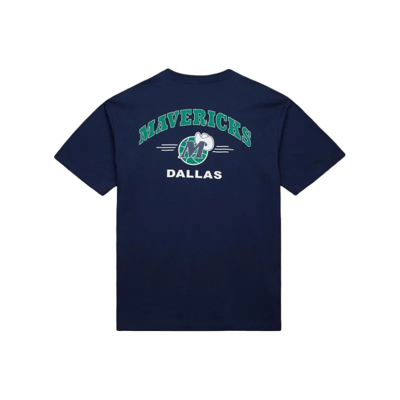 Mitchell & Ness x NBA Dallas Mavericks T Shirt Unisex Marine Blue-0