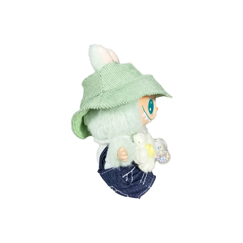 [Modified Doll] POP MART Labubu THE MONSTERS Sitting Party Collection, Confirmed, Matcha Curly, Cute Hang Tag Box 15cm-2