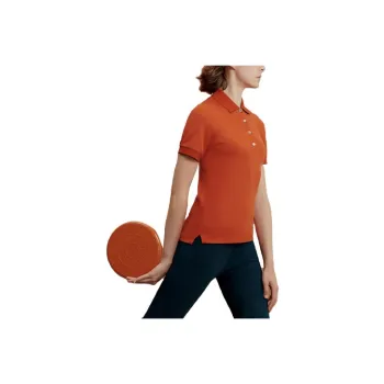 HERMES SS23 Polo Shirt Women's Flame Orange
