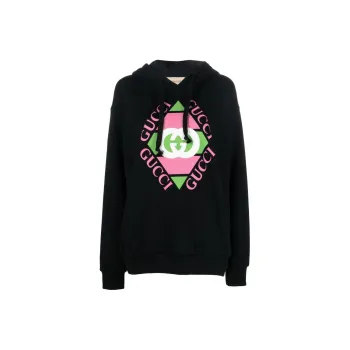 GUCCI Logo print Drawstring Hoodie