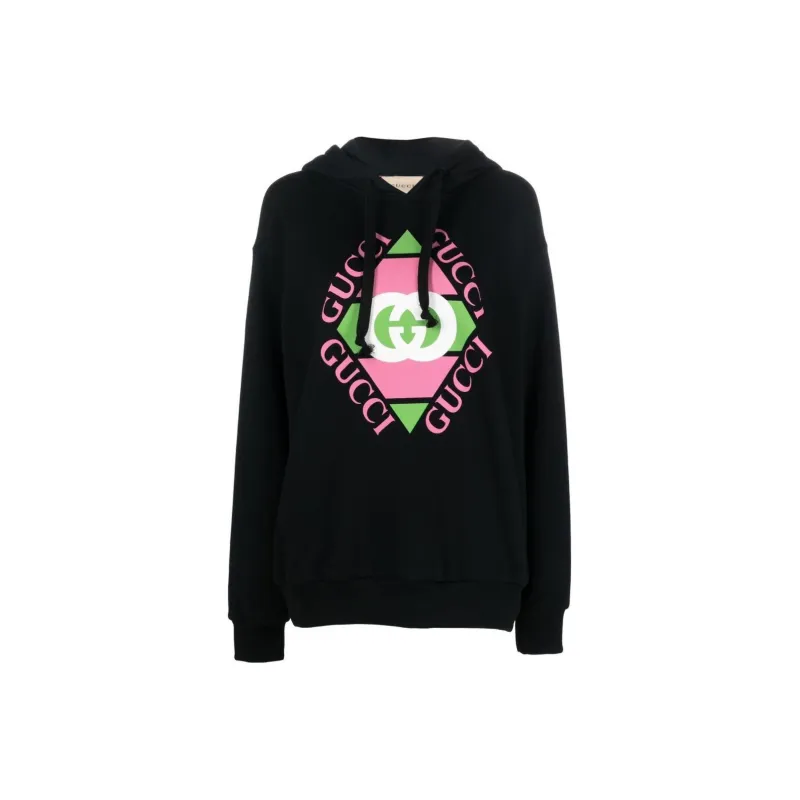 GUCCI Logo print Drawstring Hoodie-0