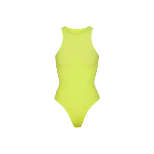 SKIMS FITS EVERYBODY HIGH NECK BODYSUIT Bodysuits Women's DAFFODIL/Daffodil