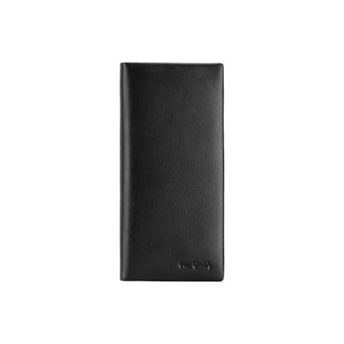PIERRE CARDIN Top Grain Cow Leather Wallet Regular Men's Black