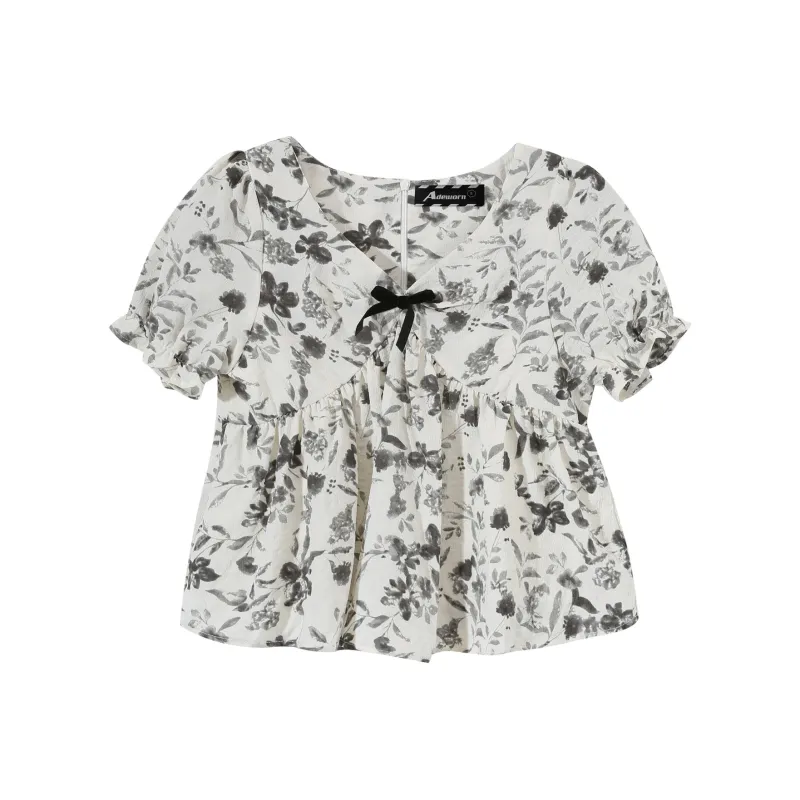 Adeworn Shirts Women's Ink Wash Print-0