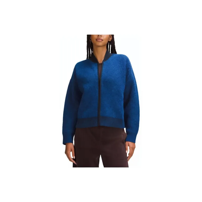 Lululemon Alpaca Wool-Blend Knit Bomber Jacket Jackets Coats Women's-3