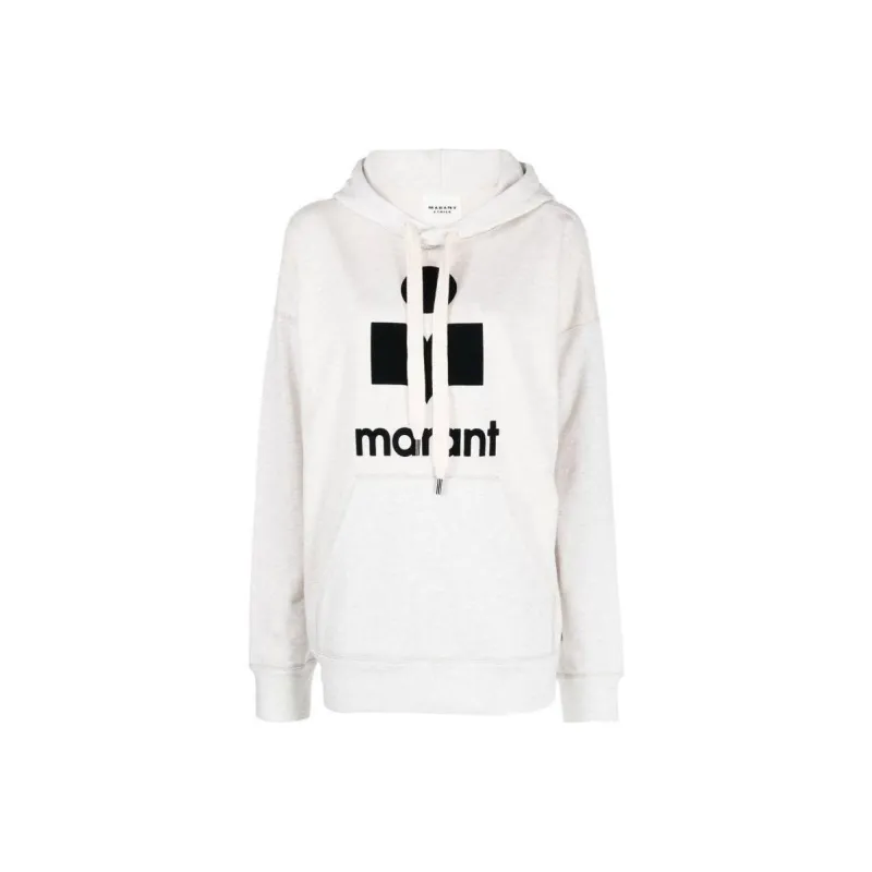 ISABEL MARANT ETOILE Miley Logo Printed Drawstring Hoodie-0