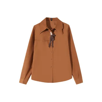 AHDO Shirts Women's Brown