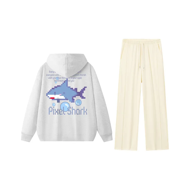 Small Columns Under The Sea Sweatshirt Set Unisex-40