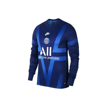 Nike Paris Saint Germain Player Issue European Pre Match Training Soccer Jerseys Men's Blue