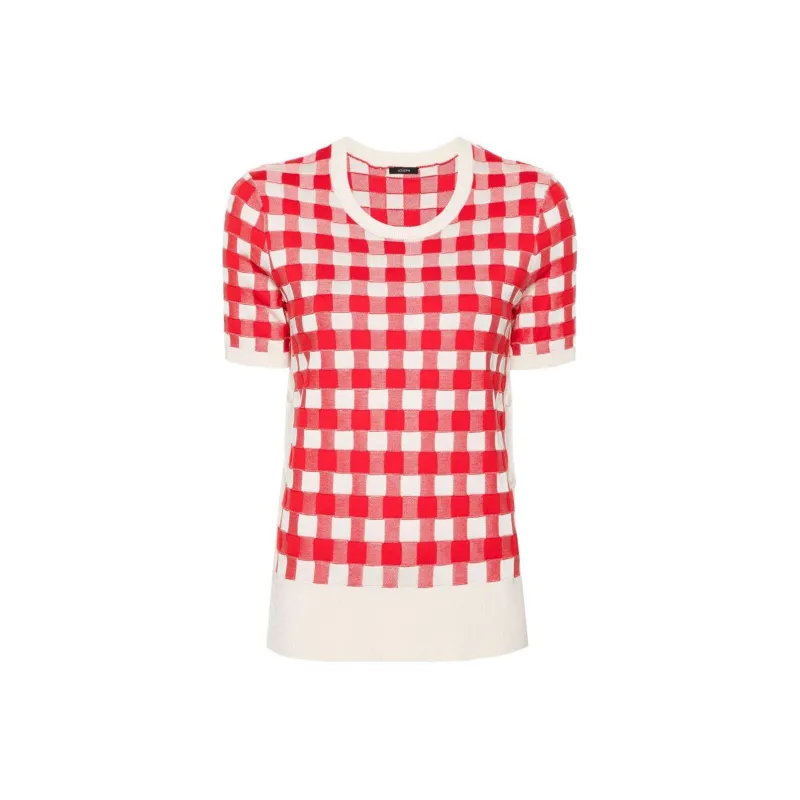 JOSEPH Vichy Checked Jumper-0