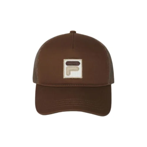 FILA 100% Cotton Baseball Caps Unisex Brown
