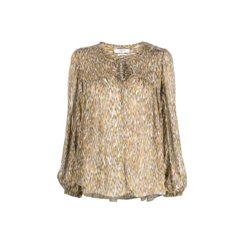 ISABEL MARANT ETOILE Embroidered Flared Blouse