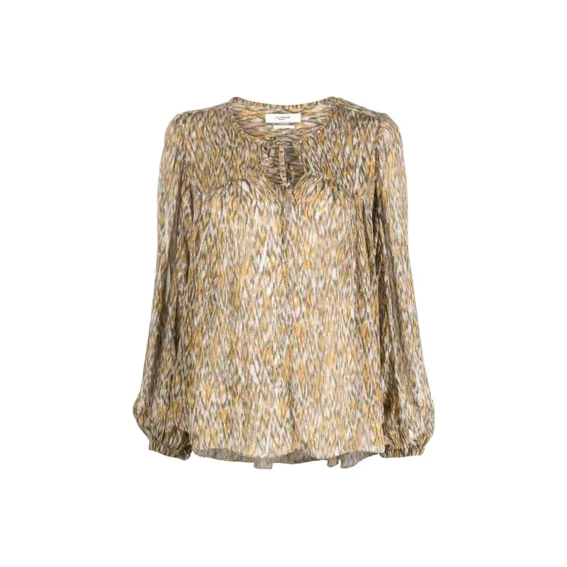 ISABEL MARANT ETOILE Embroidered Flared Blouse-0