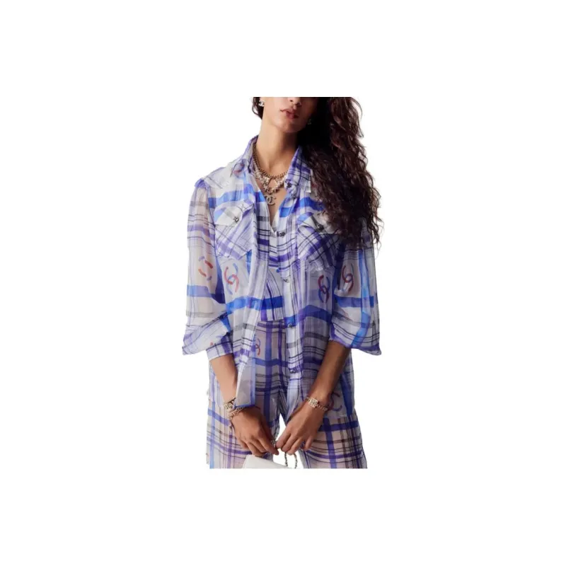 CHANEL Shirts Women's Blue-0