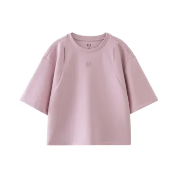GAP Drop Shoulder Sleeve T-Shirt Women's Light Purple