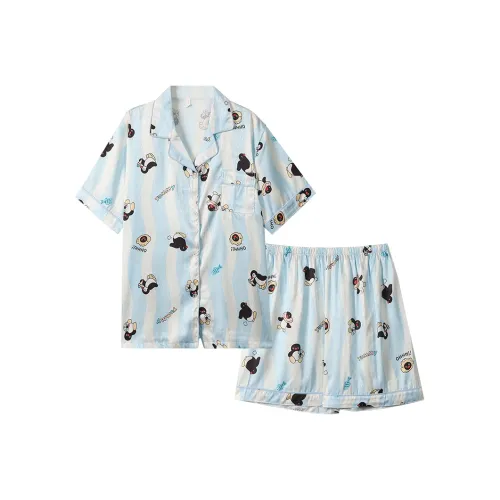 XIAFENYAN Pajama Set Women's Blue