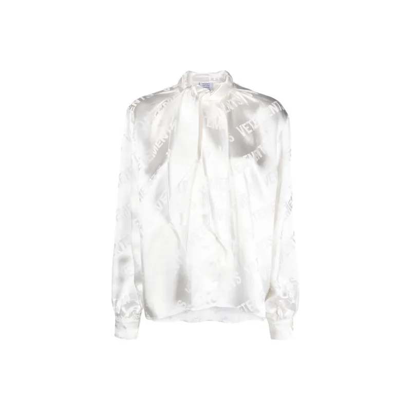 Vetements Monogram Scarf Blouse 'White'-0