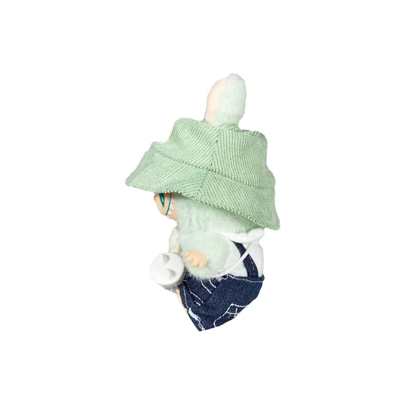 [Modified Doll] POP MART Labubu THE MONSTERS Sitting Party Collection, Confirmed, Matcha Curly, Cute Hang Tag Box 15cm-1