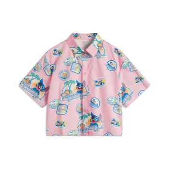 LiNing x Disney Shirt Women's Pink All Over Print