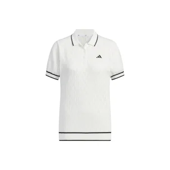 Adidas Primeknit Short Sleeve Polo Shirt Polo Shirt Women's White