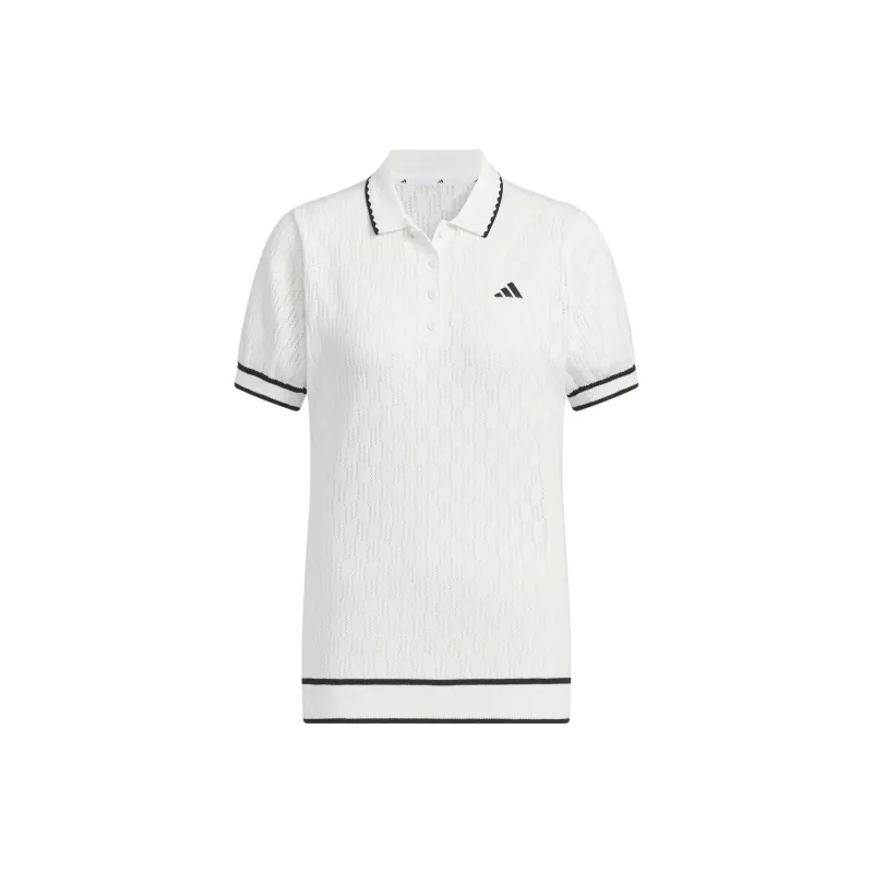 Adidas Primeknit Short Sleeve Polo Shirt Polo Shirt Women's White-0
