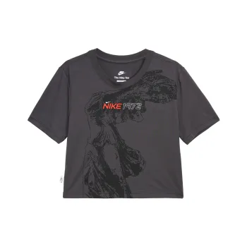 Nike Sportswear KYOKA Women'ss Slim Fit Cropped T Shirt Black